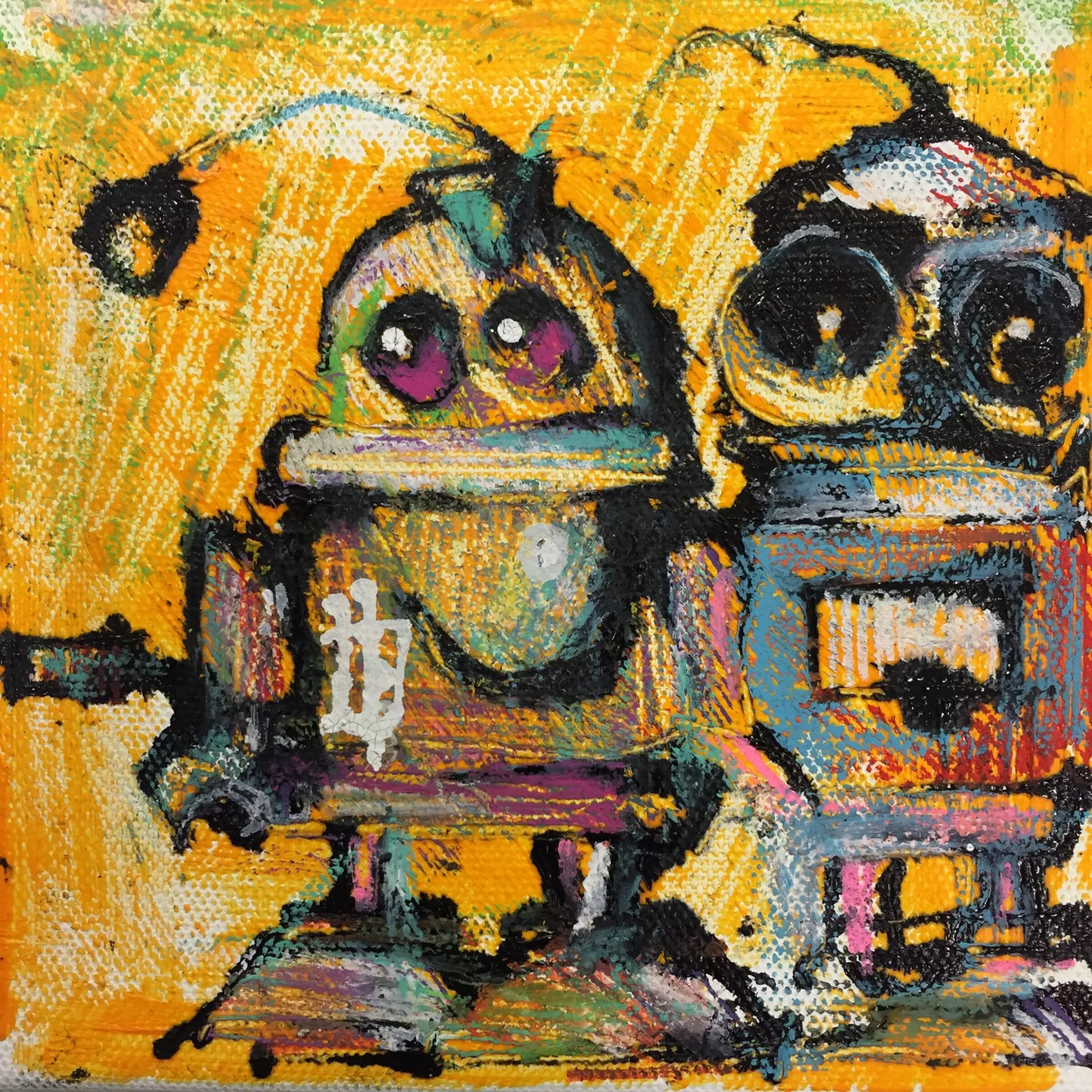 Acrylique et encre sur toile