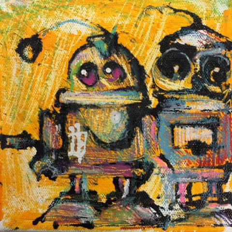 Acrylique et encre sur toile